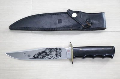 Al Mar 3009 SF Colonel Rowe Bowie Knife 8"  Japan Special Forces w/Sheath E14 - Image 1 of 4