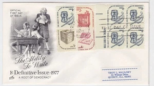 TurtlesTradingPost- Americana Issues 1977 #1581-85 FDC Artcraft Cachet - Picture 1 of 1