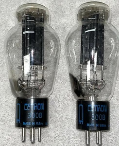 Matched Pair Cetron 300B Vacuum Tubes Amplitrex Tested Strong - Picture 1 of 6