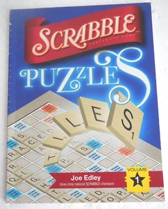 Volume 1 Scrabble Puzzle Crossword Game Paperback Book by Joe Edley Champion - Picture 1 of 1