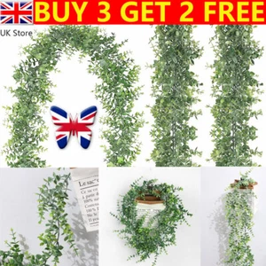 Artificial Eucalyptus Fake Ivy Leaf Vine Garland Flower Plant Wedding Home Decor - Picture 1 of 13