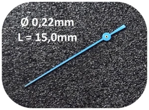 Sekundenzeiger 0,22mm GEBLÄUT L= 15mm - center second hand BLAU - 22KR - Bild 1 von 7