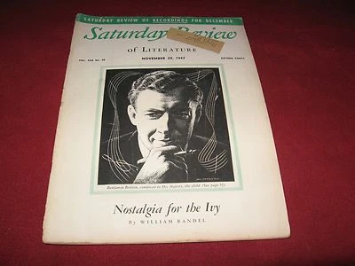 1947 Saturday Review Benjamin Britten, Jean-Paul Sartre, Recordings of the Day  - Image 1 of 3
