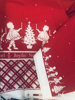 De colección 2002 Daisy Kingdom # 4094 Rojo Navidad Siluetas Doble Borde BTHY Foto 1 de 4