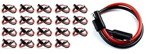 20 Pack 12" 2 Pin Quick Disconnect 8 Gauge Polarized Molded Connectors Electric - Picture 1 of 7
