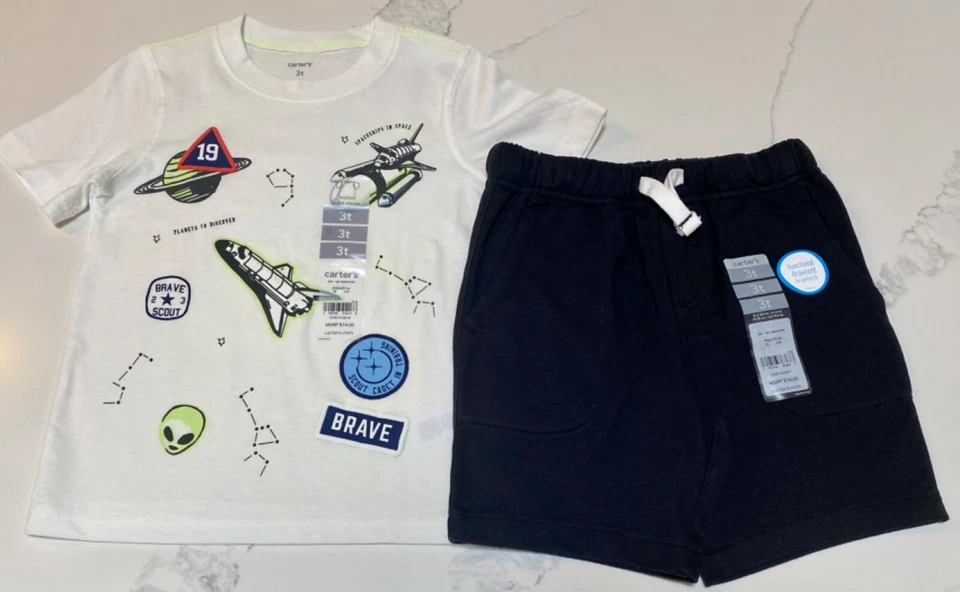 Conjunto de camiseta y pantalones cortos Carter's Boy conjunto niño pequeño 3T Foto 1 de 1
