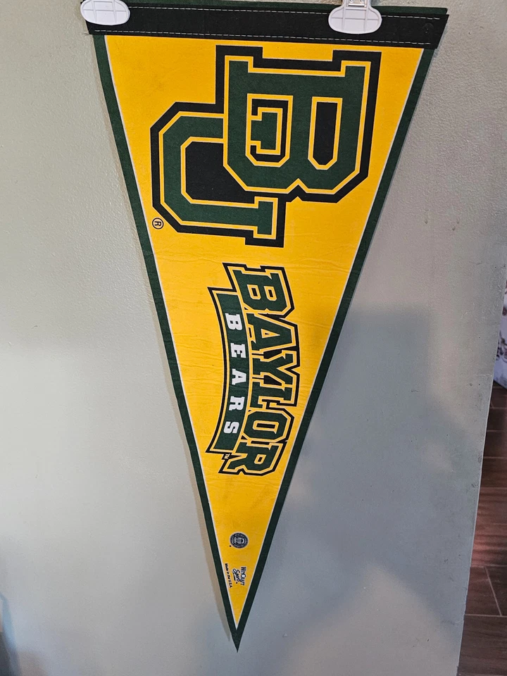 BAYLOR BEARS BIG 12 12X30 FOOTBALL VINTAGE NCAA  PENNANT 6/28/24 - Image 1 of 1