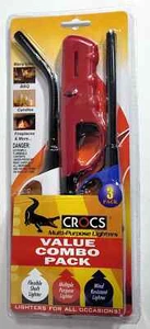 Crocs Value Combo Pack 3 Pack (Flexi/Multi-Purpose/Wind Resistant) Lighters - Picture 1 of 2