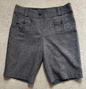 Ann Taylor Loft Damen 10 Shorts Wolle Seide Mischung gefüttert braun Classiccore Preppy - Bild 1 von 7