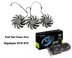 GPU Cooling Fan For Gigabyte GTX 970 GTX970 GV-N970WF3 GV-N970G1 PLD08010S12H - Picture 1 of 13