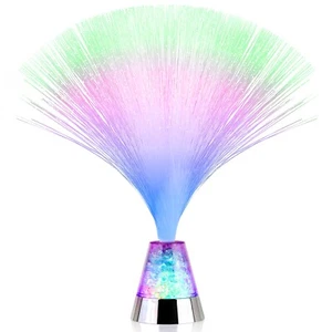 Fibre Optic Lamp Sensory Ice Crystal Light Up Mood Lamp Multi Colour Changing - Picture 1 of 12