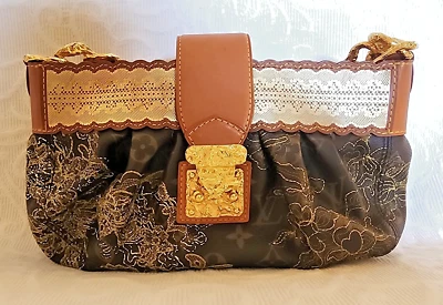 Bolso LV LOUIS VUITTON Kirsten Monograma Dentelle Dorado Plata Asa Superior ~ MUY RARO Foto 1 de 4