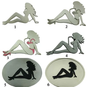 Men Women Belt Buckles Mud Flap Girl Trucker Girl Naked Lady Luck Pin Nude Biker - Picture 1 of 36