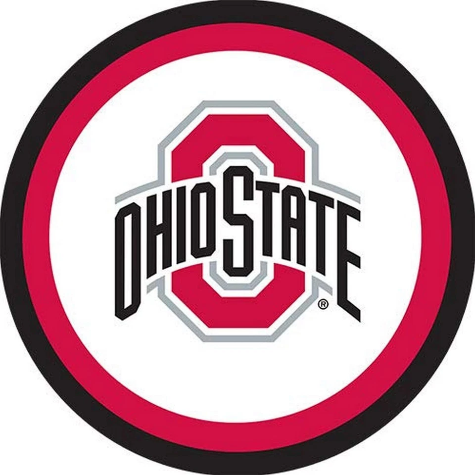 Ohio State Buckeyes NCAA College Sports Graduation Party 7" Paper Dessert Plates - Image 1 of 1