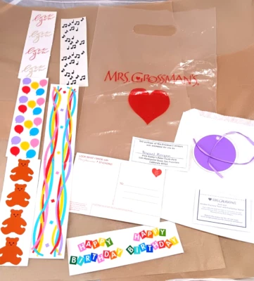 Mrs. Grossman's Stickers Vintage New! RARE Lot- Bag ,Stickers, Postcard +More - Image 1 of 4