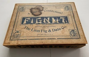 RARE! Store Display 1900's Wooden Advertising Box FIGNUT Lion Fig & Date Co. 5¢ - Picture 1 of 20