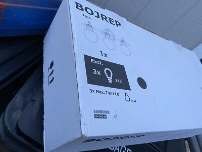 Ikea BOJREP Wall lamp with 3-spots rounded NEW 104.900.60 FREE SHIPPING - Image 1 of 4