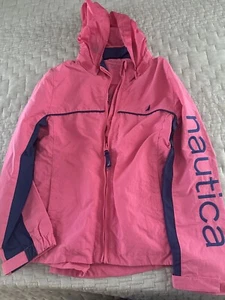 Nautica Performance Jacket/Windbreaker Hooded Girls Size 6 Pink New With Tags - Picture 1 of 3