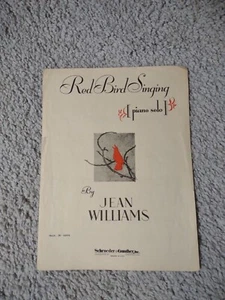 1948 Red Bird Singing Piano Solo Sheet Music S&G Inc Vintage Music Score - Picture 1 of 7