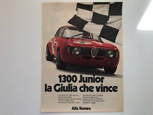 ALFA ROMEO GTA 1300 JUNIOR Advertising Werbung Werbeanzeige (XL) VERY RARE!