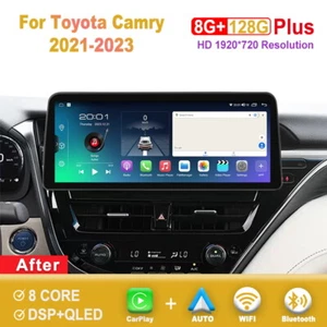 Camry 12.3 inch Screen Android Car Radio For Toyota Camry 2021-2023 Head Unit - Picture 1 of 7