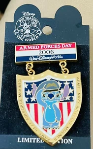 Disney Stitch Armed Forces Day MOC Pin LE - Picture 1 of 1