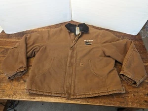 CARHARTT Jacket Men 3XL Camel J22 BRN QUILT LINED DETROIT DUCK CANVAS ARCTIC - Picture 1 of 13