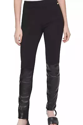 Size L Calvin Klein Women's Pant Stretch Skinny-Leg Dressy Casual Black Leggings - Image 1 of 4