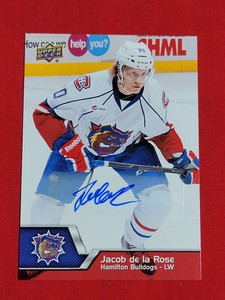 2014-15 Upper Deck AHL Jacob de la Rose PRC Rookie Autographs #61