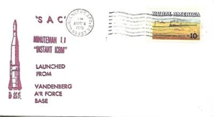 Minuteman 2 Instant ICBM Missile Launch Vandenberg AFB CA August 14 1975 - Picture 1 of 1