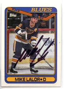 Mike Lalor signed autographed Auto 1990-91 Topps card #341 Blues - Picture 1 of 1