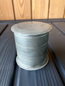 antique chinese pewter tea caddy - Picture 1 of 10