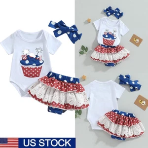 Newborn Toddler Baby Girl Clothes Romper Shorts Outfits Summer Cute Baby Clothes - Picture 1 of 11