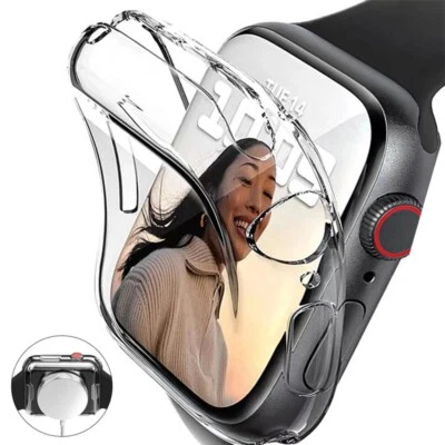 For Apple Watch Series 9 8 7 6 5 SE Ultra Screen Protector Case TPU Bumper Cover - Image 1 of 4