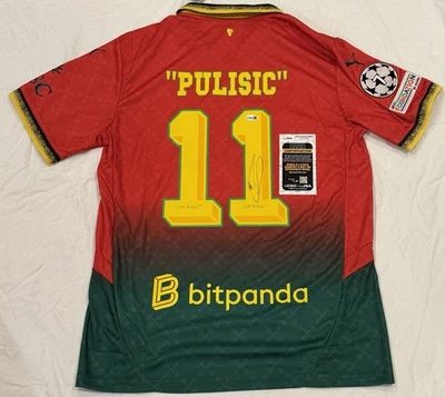 Christian Pulisic Signed Autographed AC Milan Soccer Jersey Off White JSA COA  - Image 1 of 3