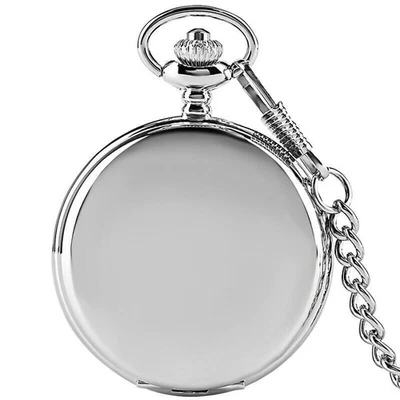 Smooth Tone Watches Quartz Mens Wedding Pocket Watch with Chain Modern Gifts - Image 1 of 4