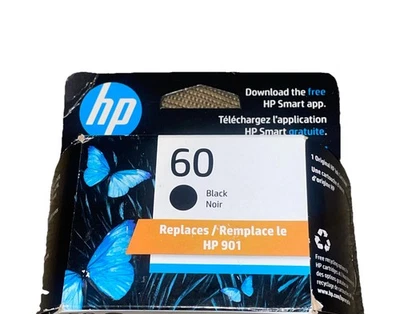 HP 60 Genuine Black Original Ink Cartridge June 2025 Genuine OEM CC640WN - Image 1 of 4