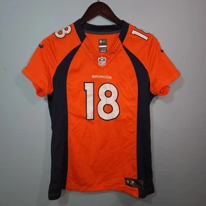 Camiseta deportiva para mujer Peyton Manning Broncos Nike en el campo naranja #18 talla grande - Imagen 1 de 5