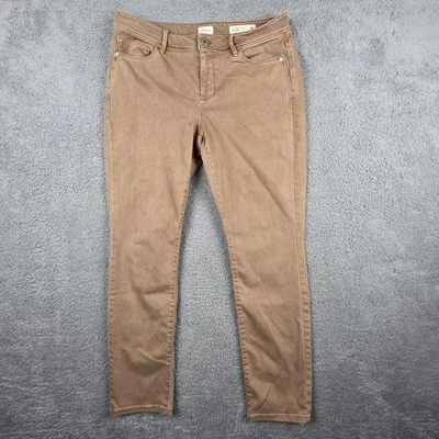 J Jill Denim Jeans Womens 10 31x29 Light Brown Authentic Fit Slim Ankle Tapered - Image 1 of 4