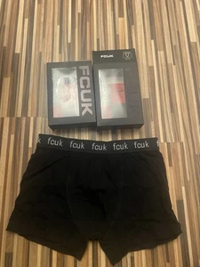 6 Pairs Mens Fcuk Boxer Trunks Medium Designer - Picture 1 of 3