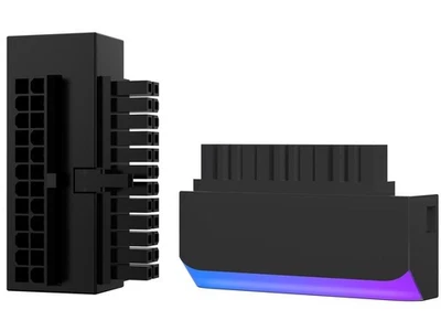 PANO-MOUNTS ATX 24Pin 90° Adapterkappe 5V ARGB 24Pin Adapter mit Lichteffekt - Bild 1 von 4