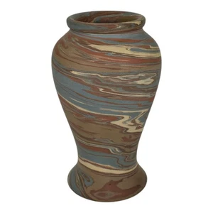 Niloak Mission Swirl 1910-24 Vintage Hand Made Art Pottery Brown 8" Vase - Picture 1 of 6