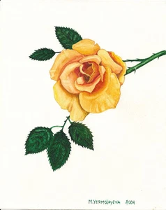 PINTURA ACUARELA Original Ryta Rose Garden flor primavera arte pintado a mano 🌺 - Imagen 1 de 1