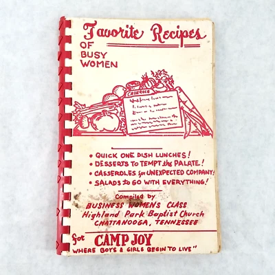 Favorite Recipes of Busy Women 1968 Cookbook - Highland Park Baptist Chattanooga - Image 1 of 4