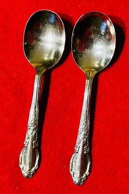 Cucharas sopera plateadas Oneida-Rogers 1881 4 1/4” cubiertos cubiertos cubiertos 2 Foto 1 de 4