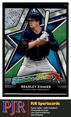 2018 Topps Chrome #FS-5 Bradley Zimmer Cleveland Indians  Future Stars - Image 1 of 2