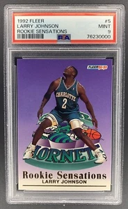 PSA 9 1992-93 Fleer “Rookie Sensations” Larry Johnson SP!! THE BEST I HAVE SEEN! - Picture 1 of 2