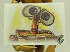 Carte imprimée WALL-E ACEO par l'artiste Phil Born aquarelle mur Disney Pixar