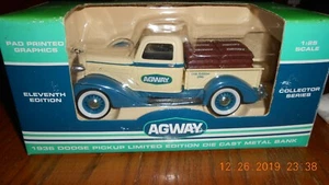 Agway 1936 Dodge Pickup Limited Edition Die Cast Metal Bank Maßstab 1:25 11Edition - Bild 1 von 8
