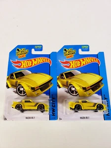 Set of 2 Hot Wheels Mazda RX-7 Yellow #21 21/250 2014 HW City Brand NEW - Picture 1 of 6